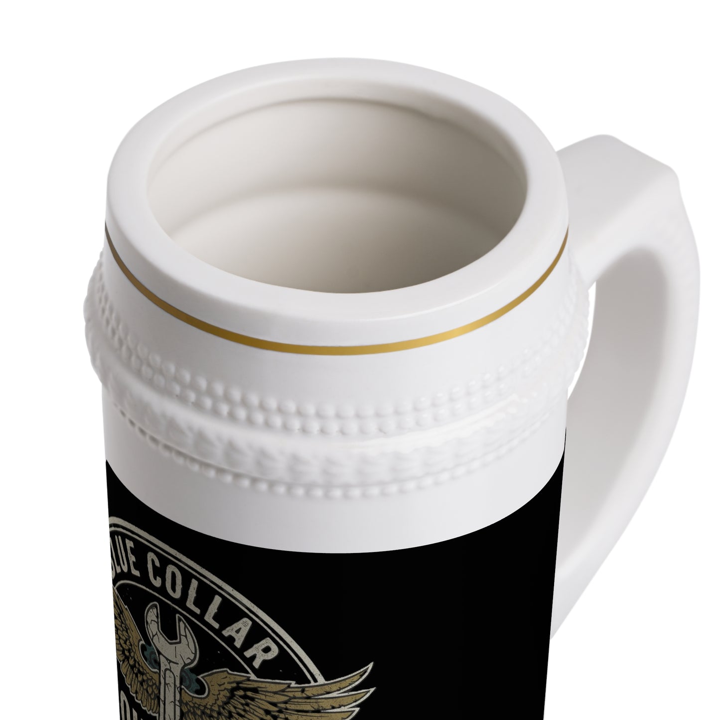 Blue Collar Outlaw | Vintage Emblem Beer Stein Mug