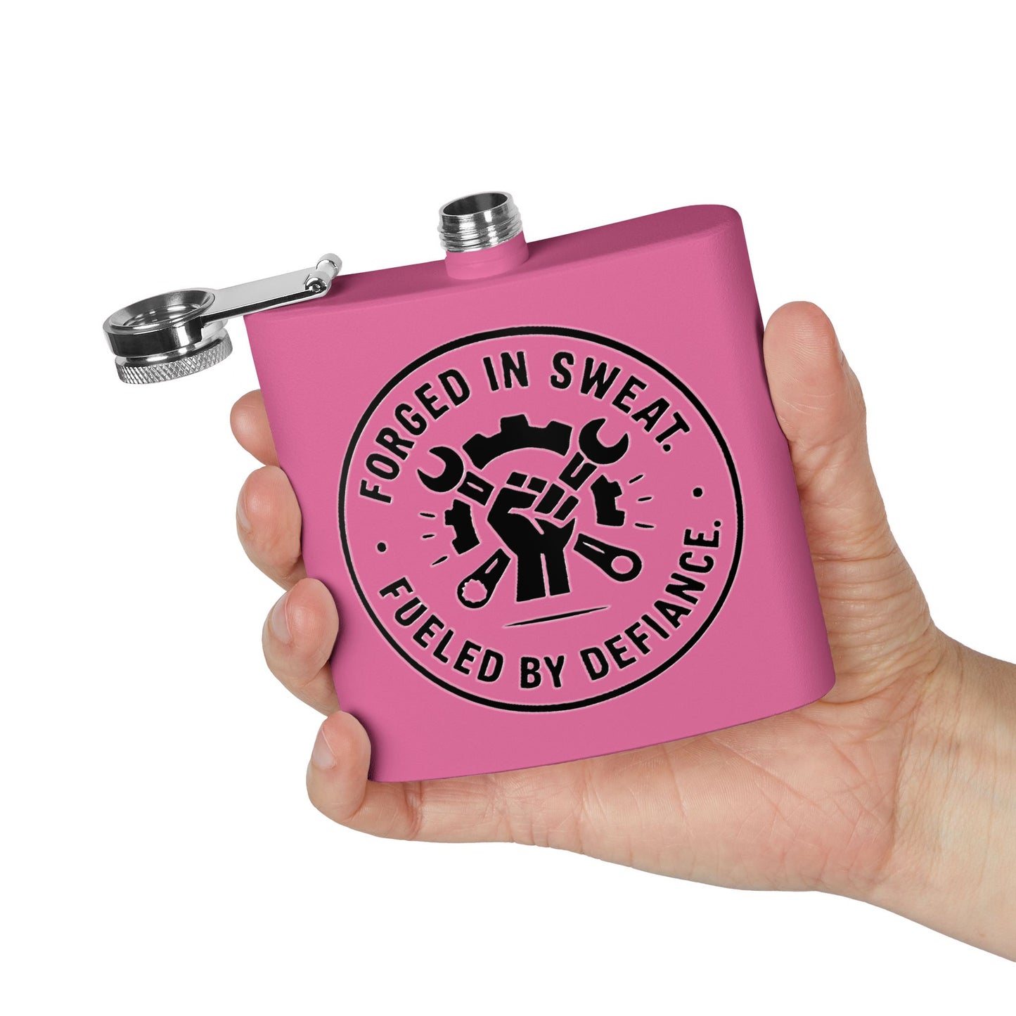 Blue Collar Outlaw | Forged in Sweat Fueled by Defiance Flask