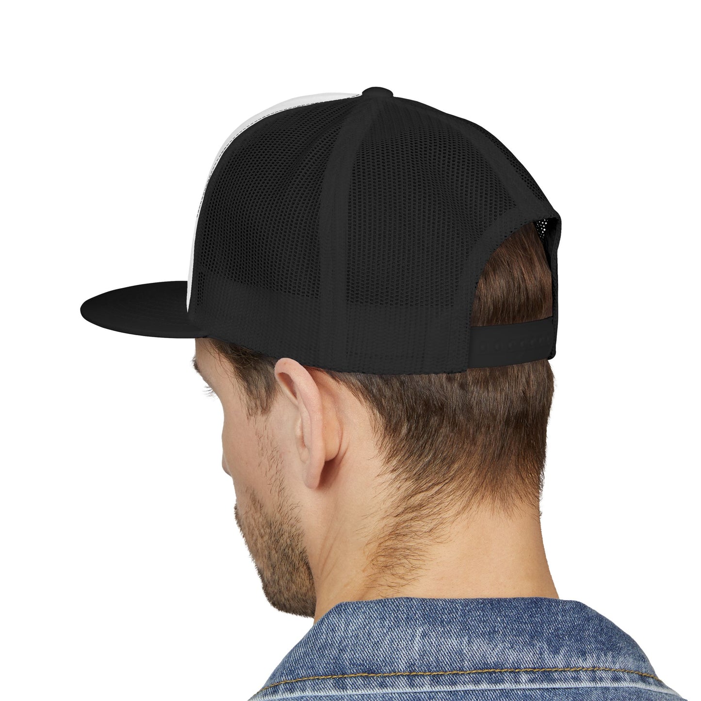 Blue Collar Outlaw | Skull Patch Trucker Cap | Embroidered 5-Panel Mesh Hat