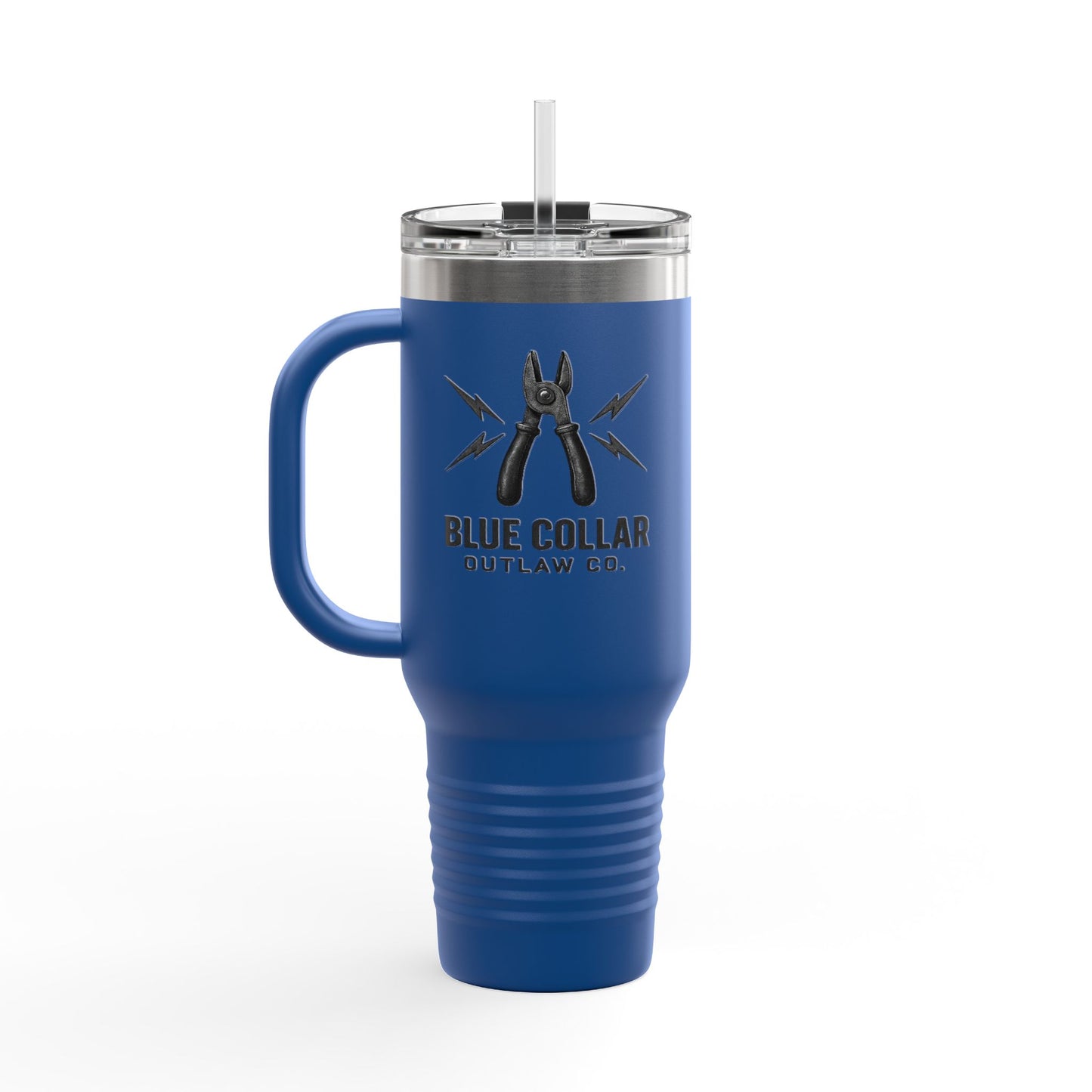 Blue Collar Outlaw | Pliers Logo Travel Mug | 40oz insulated tumbler