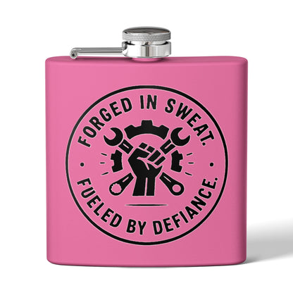 Blue Collar Outlaw | Forged in Sweat Fueled by Defiance Flask