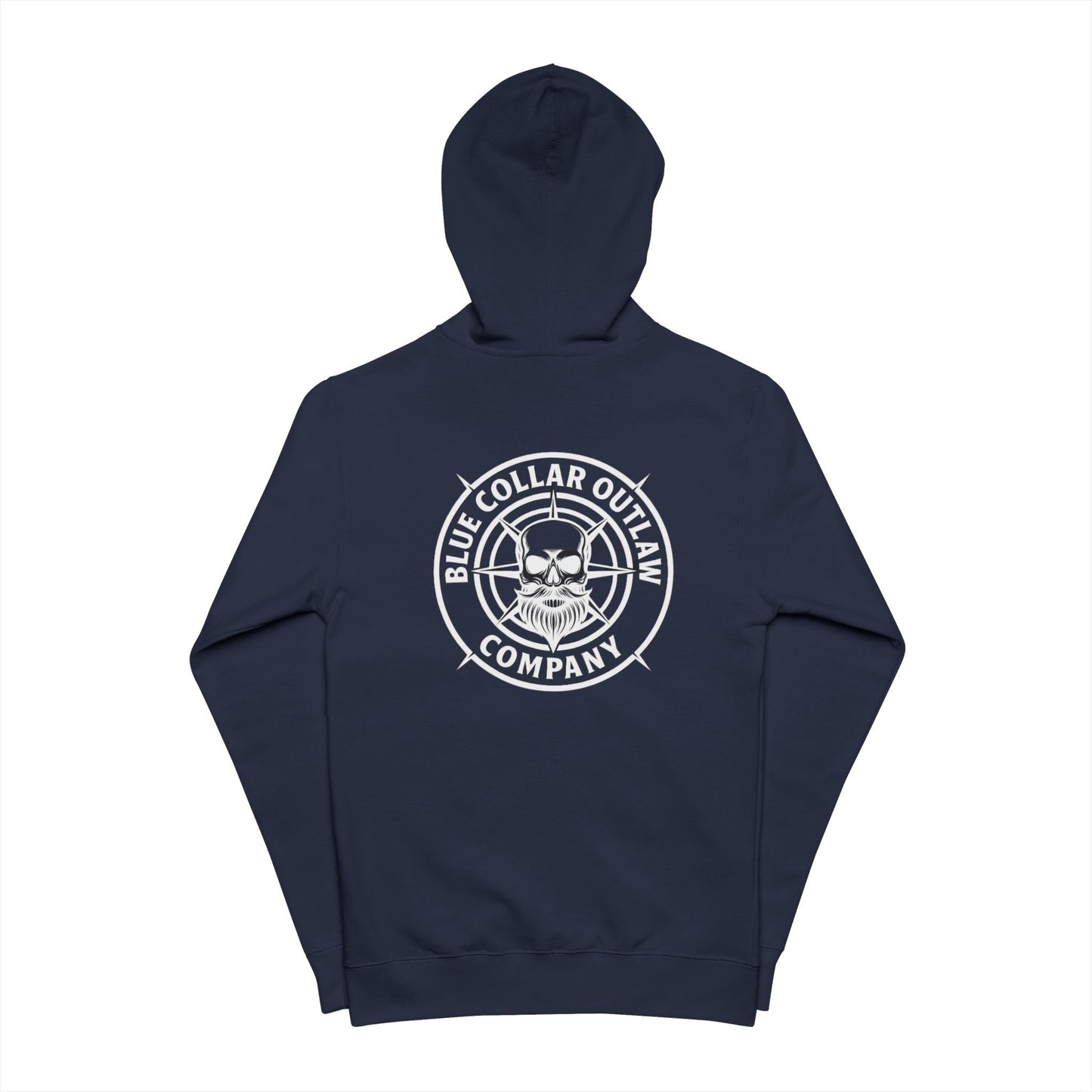 Blue Collar Outlaw | Skull and Compass - Zip Up Hoodie