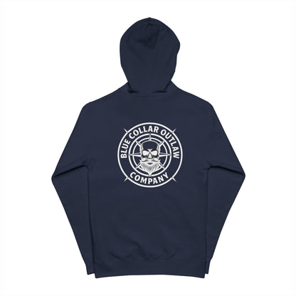 Blue Collar Outlaw | Skull and Compass - Zip Up Hoodie
