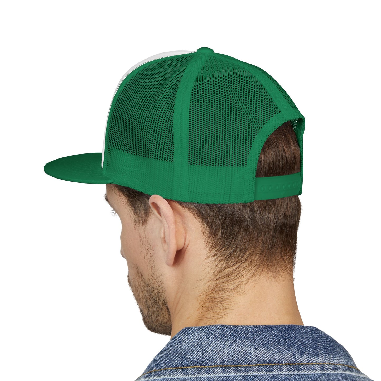 Blue Collar Outlaw | Skull Patch Trucker Cap | Embroidered 5-Panel Mesh Hat