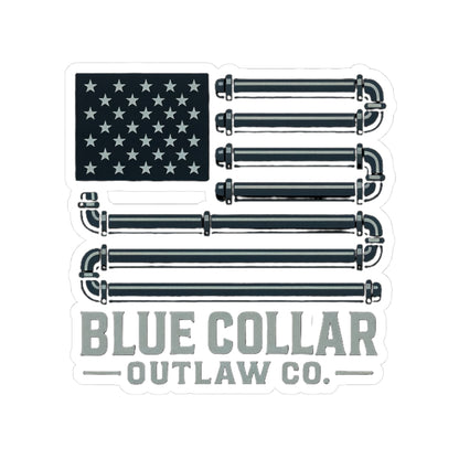 Blue Collar Outlaw | Flag sticker | Kiss-Cut Sticker