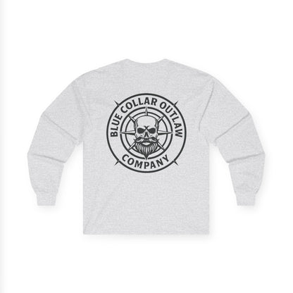 Blue Collar Outlaw | Skull & Compass Long Sleeve Tee