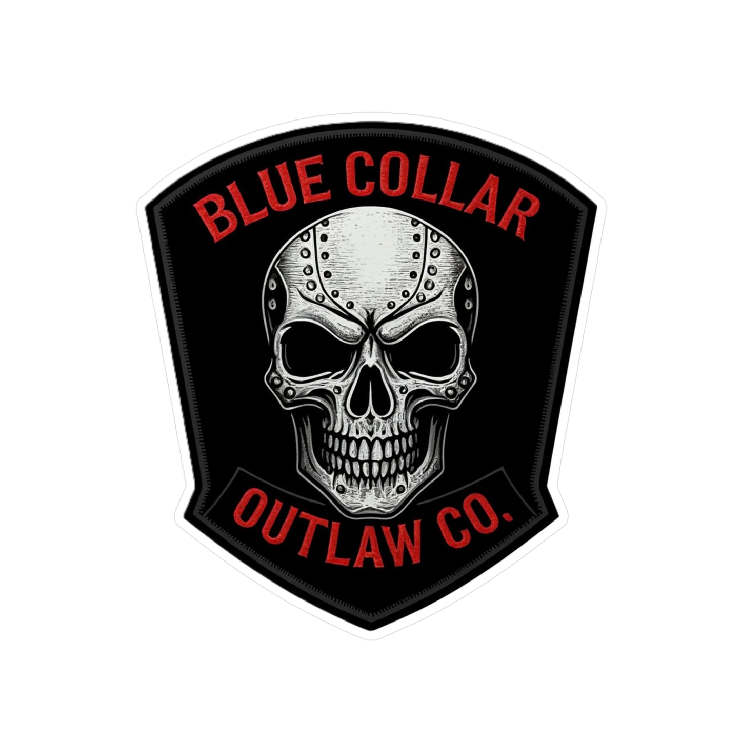 Blue Collar Outlaw | Skull Sticker | Vinyl Kiss-Cut Sticker