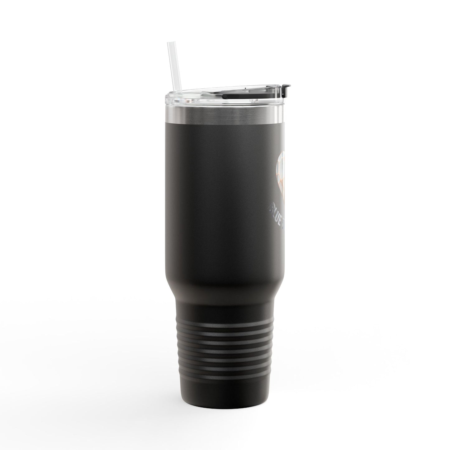 Blue Collar Outlaw | Blue Collar Wife Heart Design Travel Mug | 40oz Insulated Tumbler