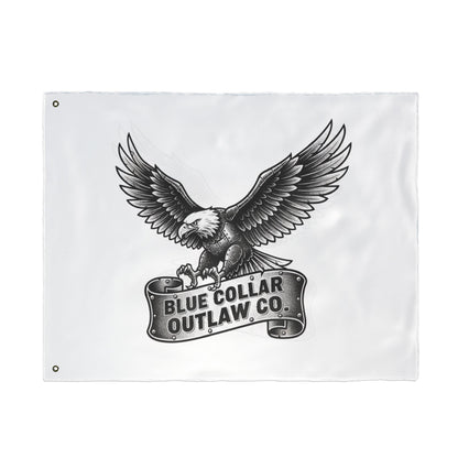 Blue Collar Outlaw | Blue Collar Eagle Flag | Double-Sided Garden Flag