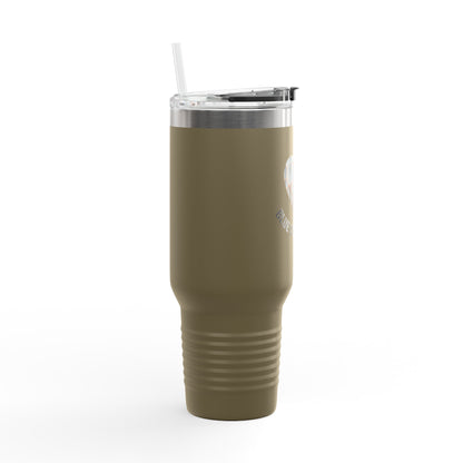 Blue Collar Outlaw | Blue Collar Wife Heart Design Travel Mug | 40oz Insulated Tumbler