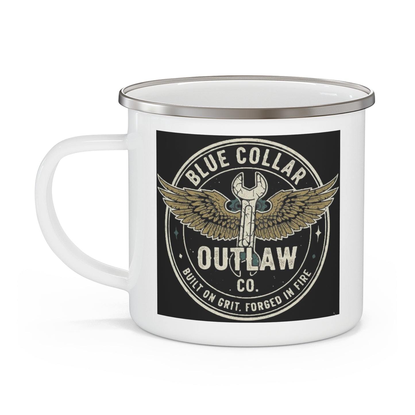 Blue Collar Outlaw | Blue Collar Grit Enamel Camping Mug