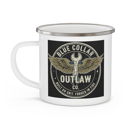 Blue Collar Outlaw | Blue Collar Grit Enamel Camping Mug