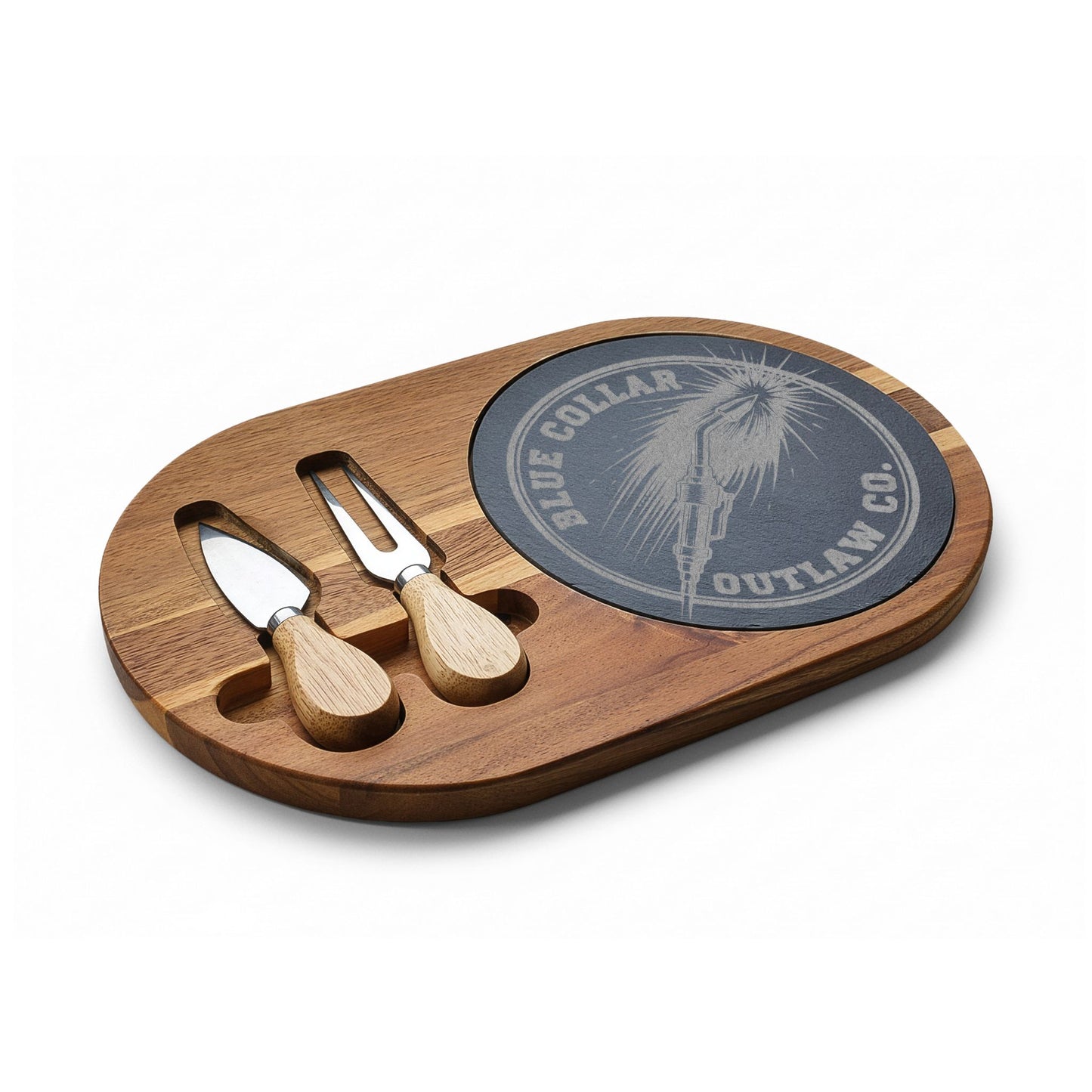 Blue Collar Outlaw | Torch Logo Charcuterie Board