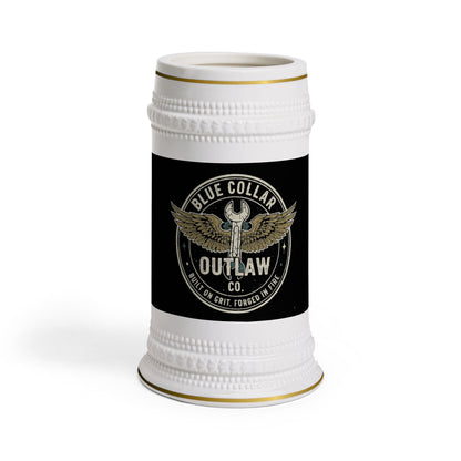 Blue Collar Outlaw | Vintage Emblem Beer Stein Mug