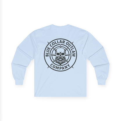 Blue Collar Outlaw | Skull & Compass Long Sleeve Tee