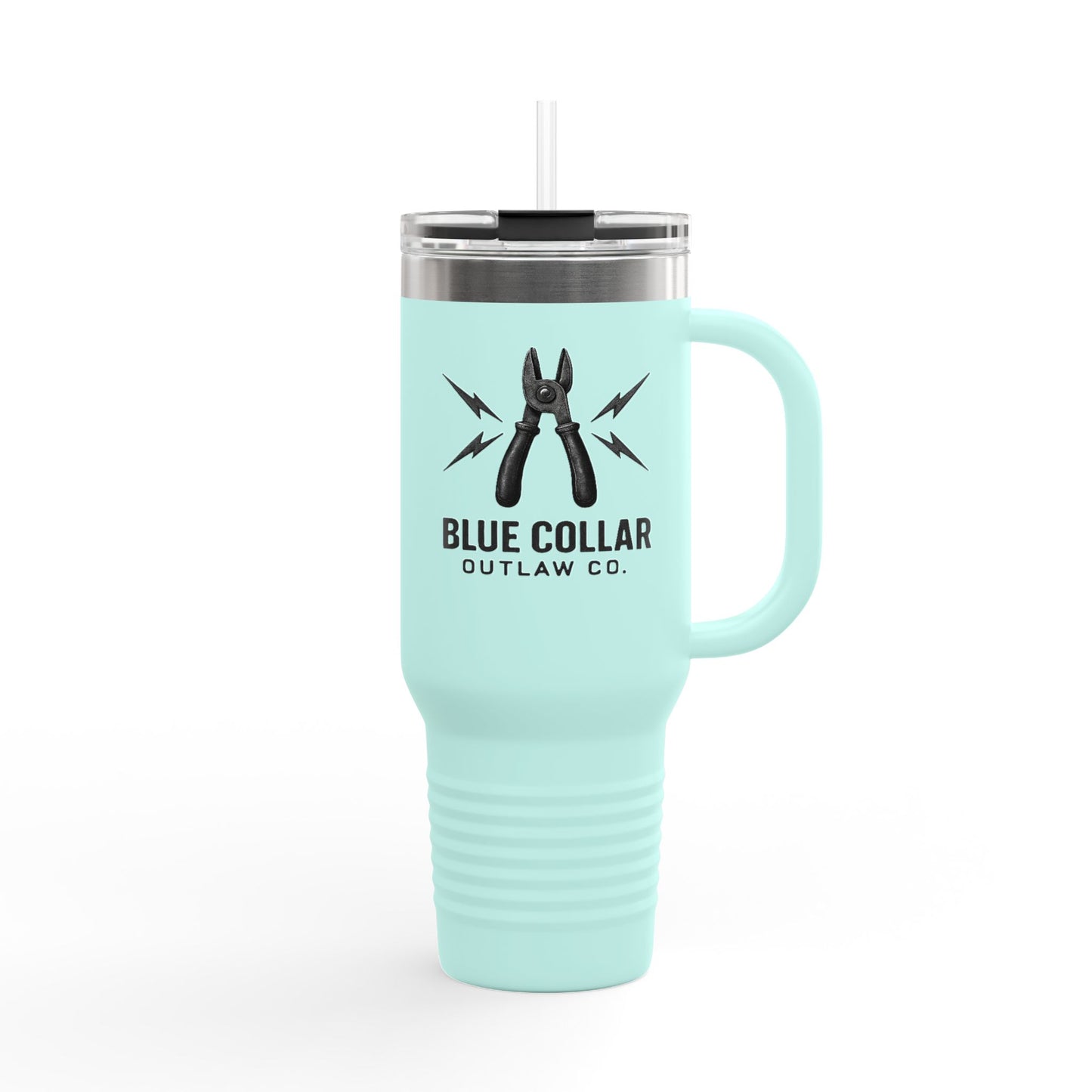 Blue Collar Outlaw | Pliers Logo Travel Mug | 40oz insulated tumbler
