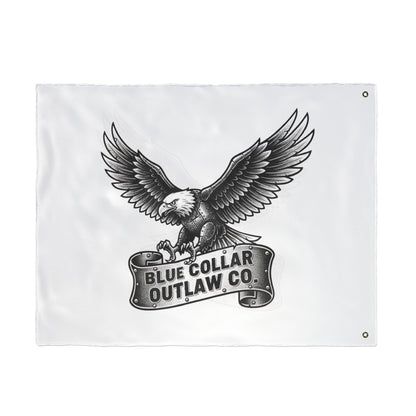Blue Collar Outlaw | Blue Collar Eagle Flag | Double-Sided Garden Flag