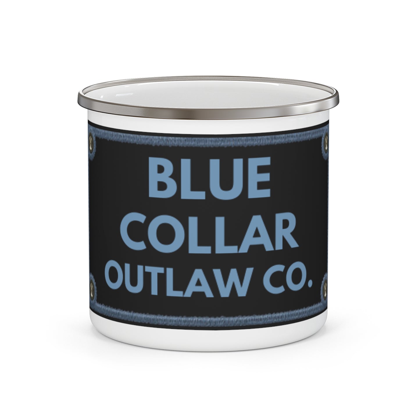 Blue Collar Outlaw | Blue Collar Outlaw Logo Enamel Camping Mug