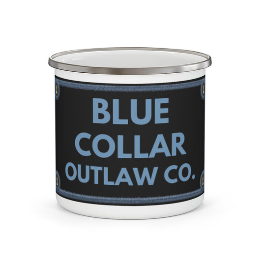 Blue Collar Outlaw | Blue Collar Outlaw Logo Enamel Camping Mug
