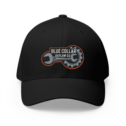Blue Collar Outlaw | Embroidered Structured FlexFit Cap