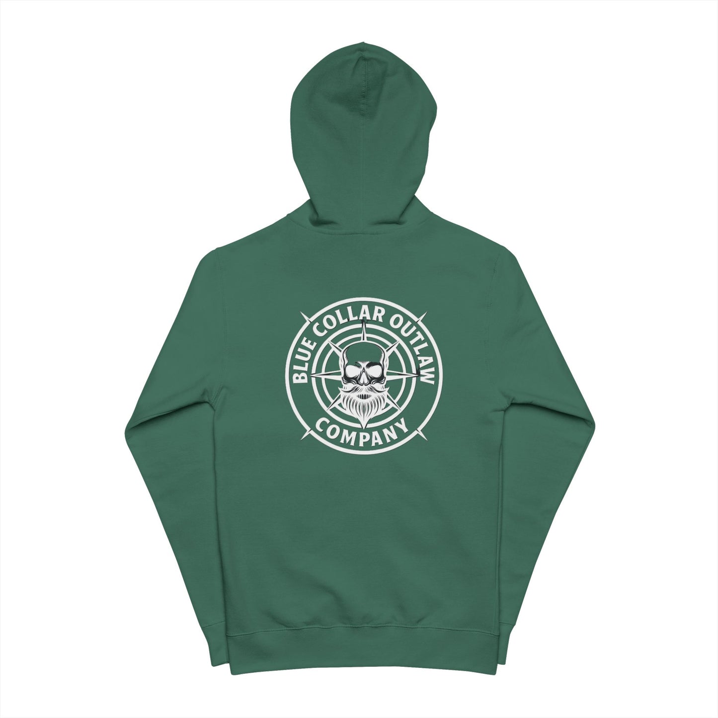 Blue Collar Outlaw | Skull and Compass - Zip Up Hoodie