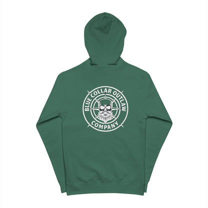 Blue Collar Outlaw | Skull and Compass - Zip Up Hoodie