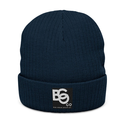 Blue Collar Outlaw | Blue Collar Patch Ribbed Knit Beanie