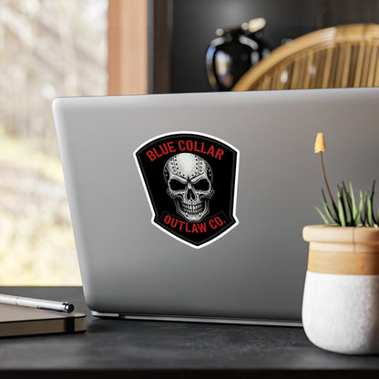 Blue Collar Outlaw | Skull Sticker | Vinyl Kiss-Cut Sticker
