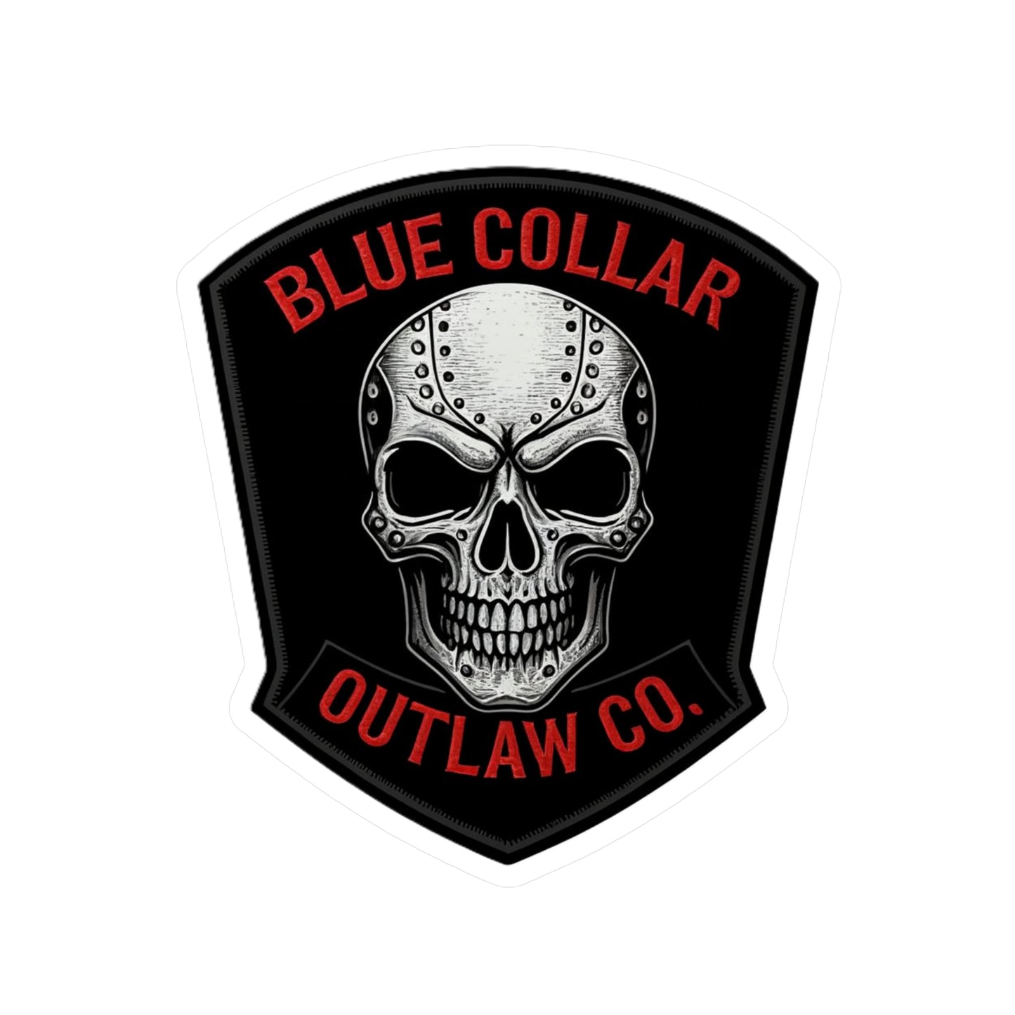 Blue Collar Outlaw | Skull Sticker | Vinyl Kiss-Cut Sticker