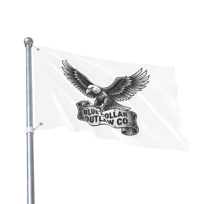 Blue Collar Outlaw | Blue Collar Eagle Flag | Double-Sided Garden Flag