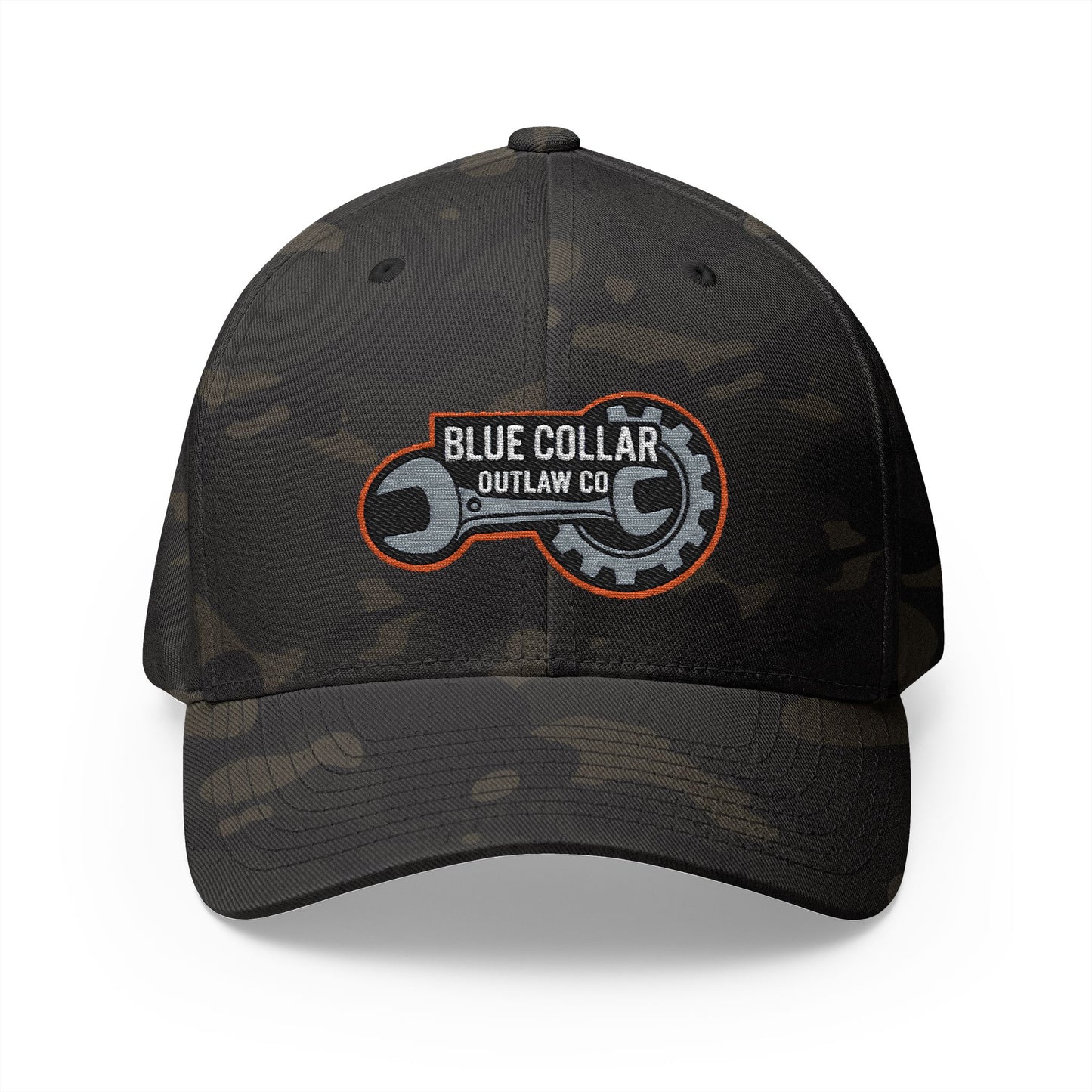 Blue Collar Outlaw | Embroidered Structured FlexFit Cap