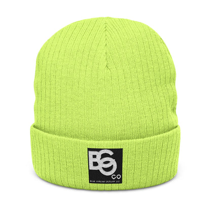 Blue Collar Outlaw | Blue Collar Patch Ribbed Knit Beanie