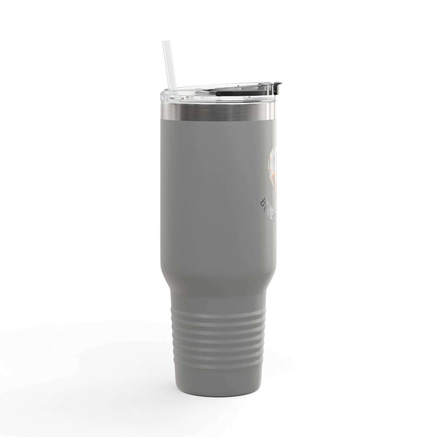 Blue Collar Outlaw | Blue Collar Wife Heart Design Travel Mug | 40oz Insulated Tumbler