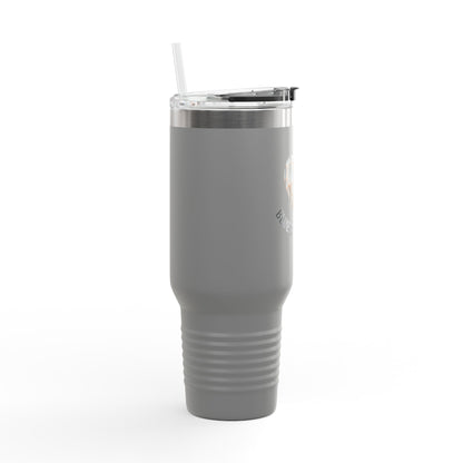 Blue Collar Outlaw | Blue Collar Wife Heart Design Travel Mug | 40oz Insulated Tumbler