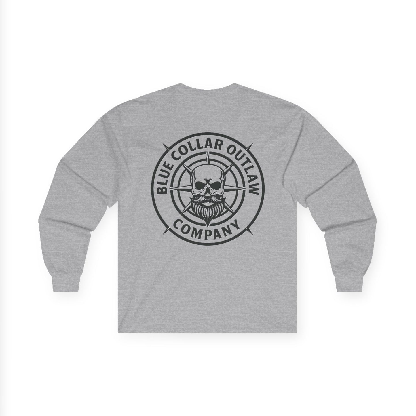 Blue Collar Outlaw | Skull & Compass Long Sleeve Tee