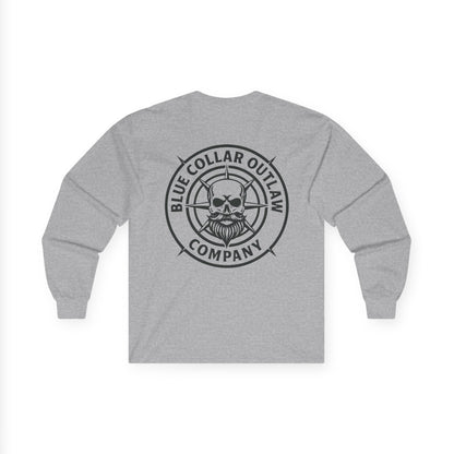 Blue Collar Outlaw | Skull & Compass Long Sleeve Tee