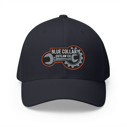 Blue Collar Outlaw | Embroidered Structured FlexFit Cap