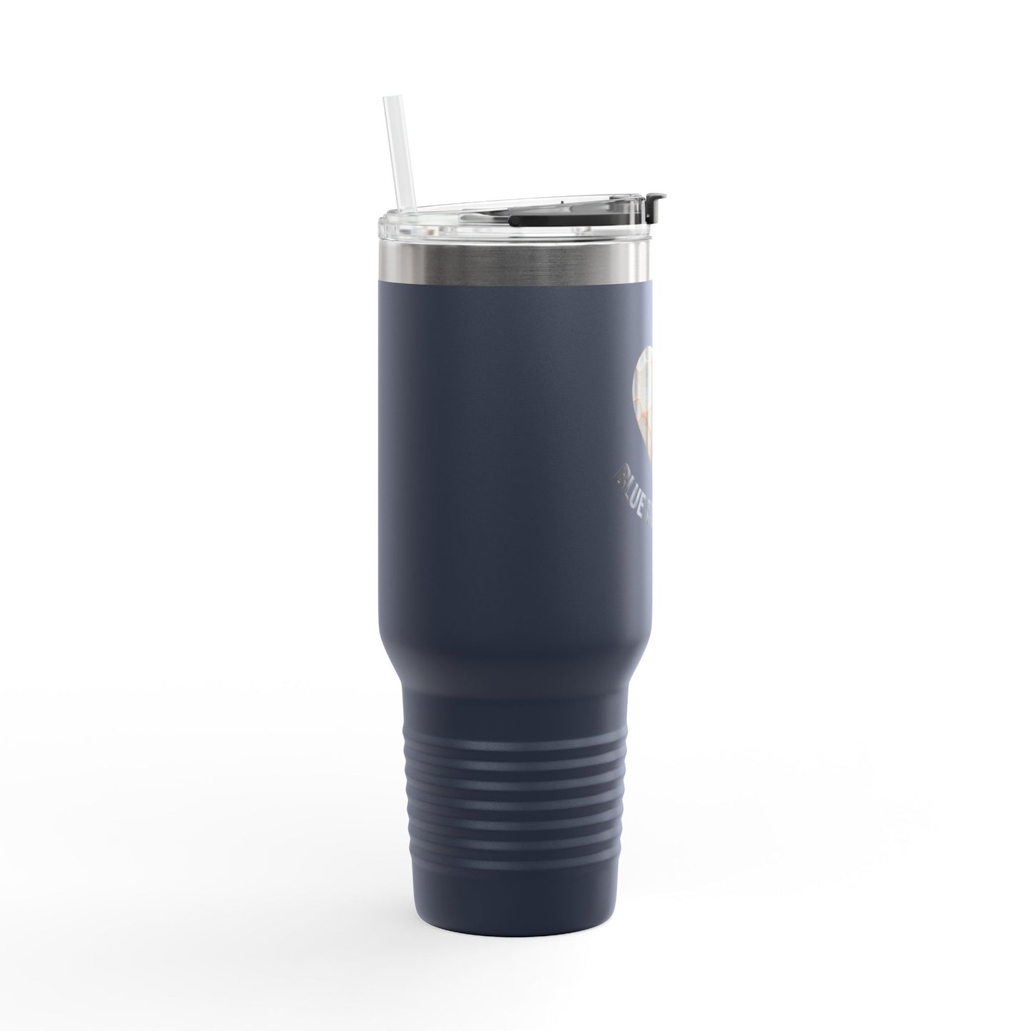Blue Collar Outlaw | Blue Collar Wife Heart Design Travel Mug | 40oz Insulated Tumbler