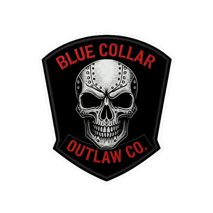 Blue Collar Outlaw | Skull Sticker | Vinyl Kiss-Cut Sticker