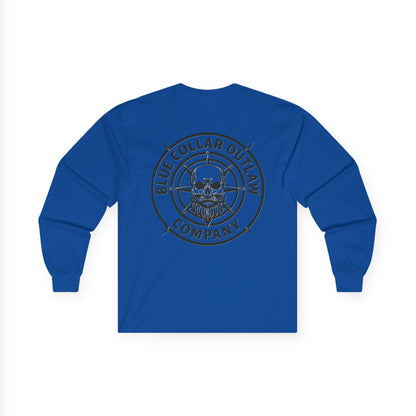 Blue Collar Outlaw | Skull & Compass Long Sleeve Tee
