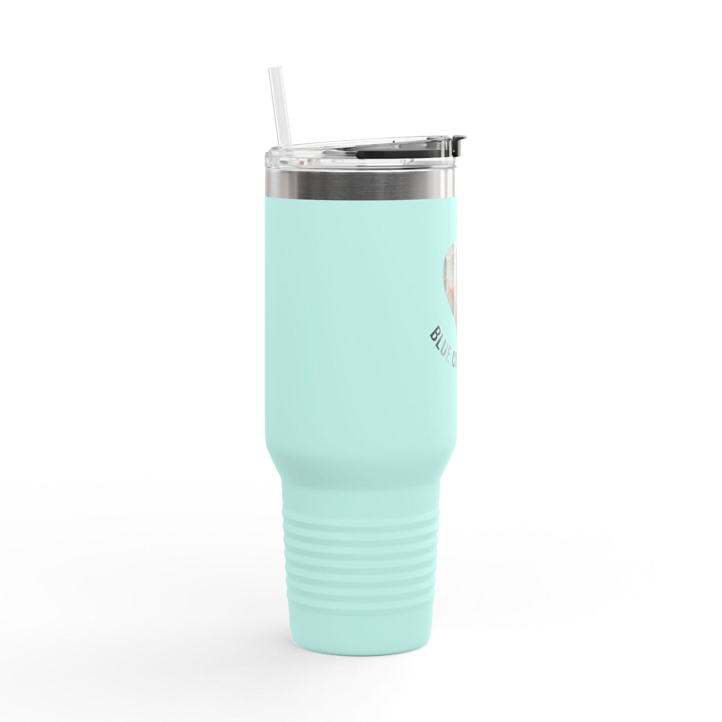 Blue Collar Outlaw | Blue Collar Wife Heart Design Travel Mug | 40oz Insulated Tumbler