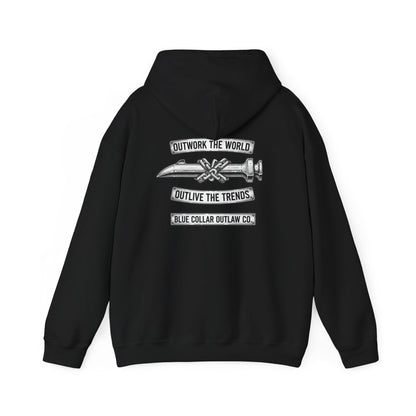 Blue Collar Outlaw | Outwork The World Hoodie