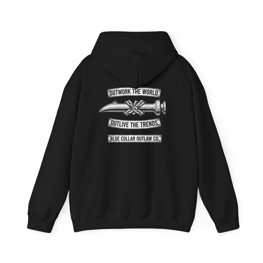 Blue Collar Outlaw | Outwork The World Hoodie
