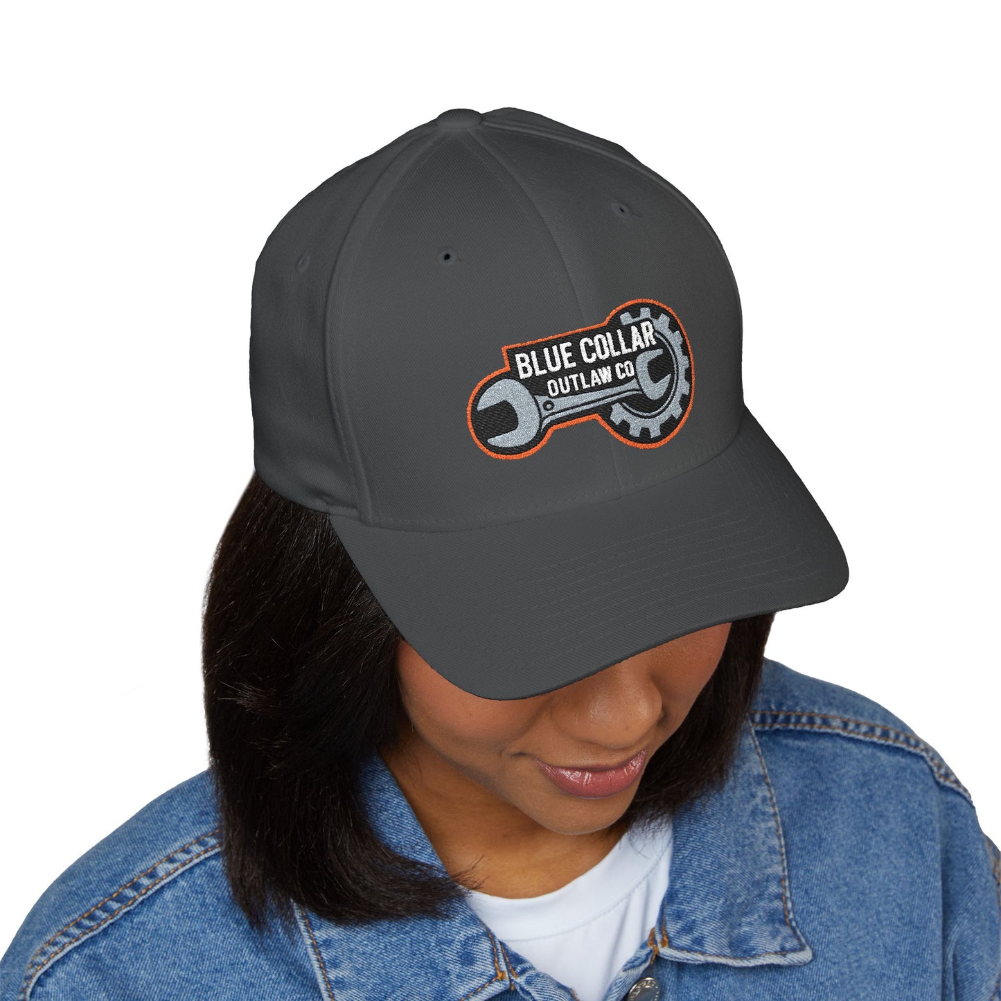 Blue Collar Outlaw | Embroidered Structured FlexFit Cap