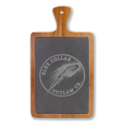Blue Collar Outlaw | Torch Logo Charcuterie Board