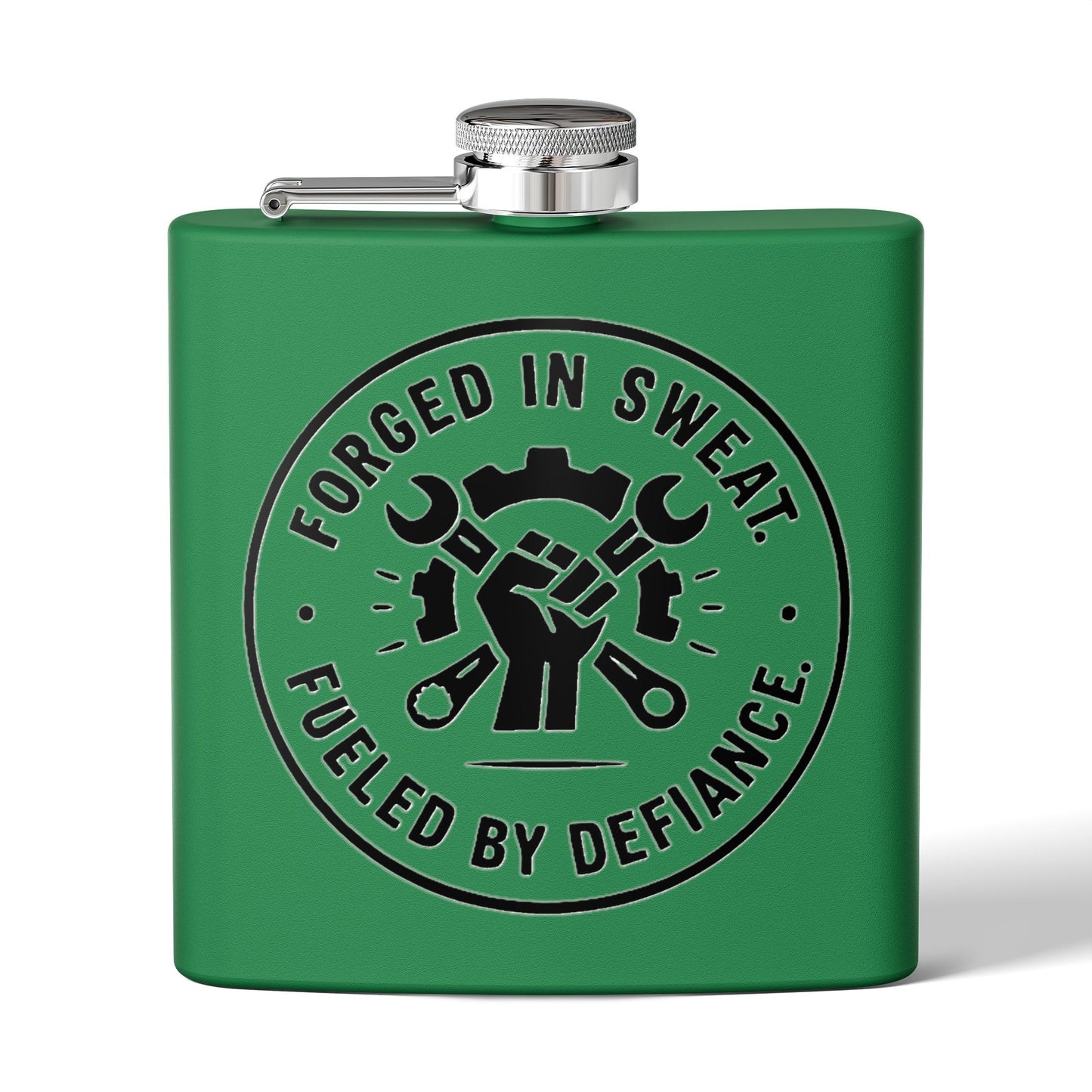 Blue Collar Outlaw | Forged in Sweat Fueled by Defiance Flask