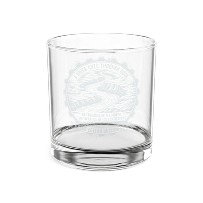Blue Collar Outlaw | Persistence Whiskey Glass | Engraved 10.5oz Rocks Glass