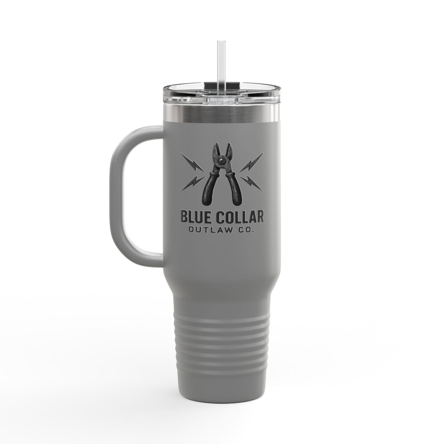 Blue Collar Outlaw | Pliers Logo Travel Mug | 40oz insulated tumbler