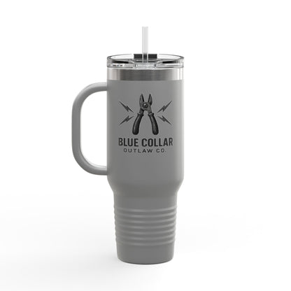 Blue Collar Outlaw | Pliers Logo Travel Mug | 40oz insulated tumbler