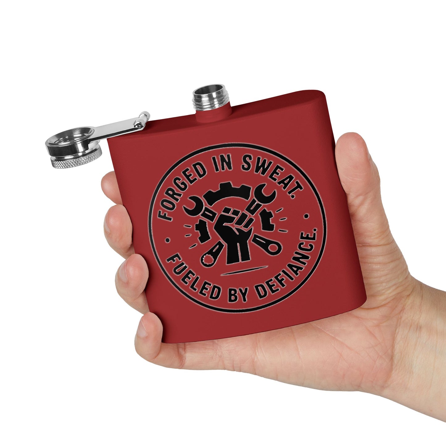 Blue Collar Outlaw | Forged in Sweat Fueled by Defiance Flask